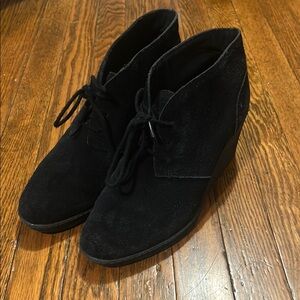 Women's Black Suede Ankle Boots